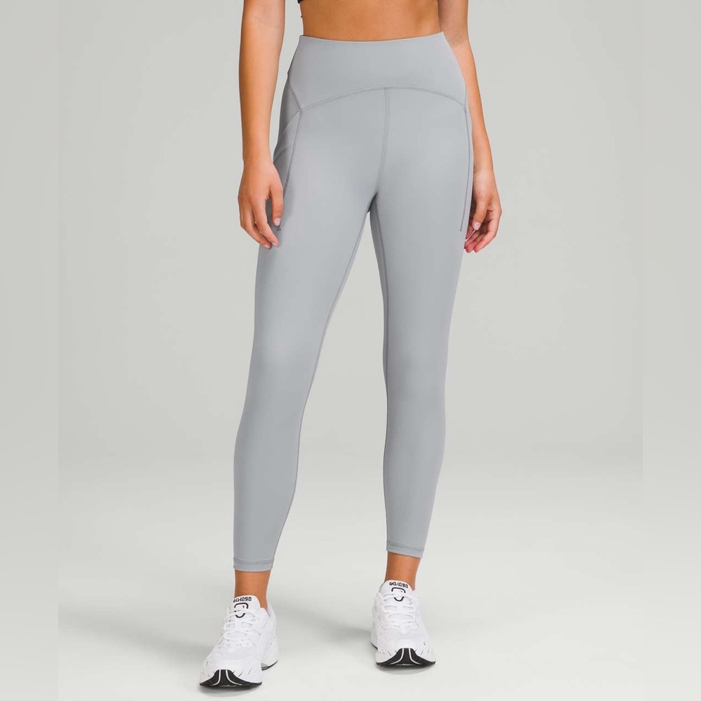 Lululemon Power Thru High Rise Tight 25" size 2 Rhino Grey RHIG